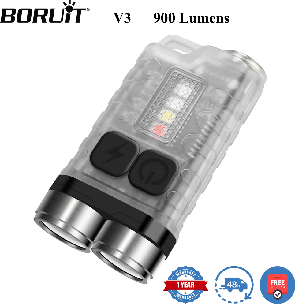 Outdoor Hunting Lights - BORUiT V3 LED Latarka Brelok Przenośna