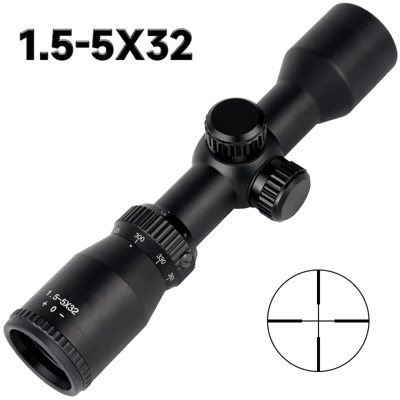 Crossbow Scope Sight - Luneta do kuszy 1.5-5X32, krótka, myśliwska,