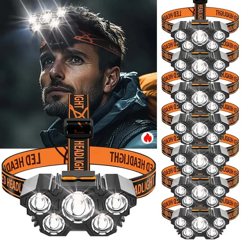 Outdoor Hunting Lights - Przenośna latarka czołowa z 5 diodami