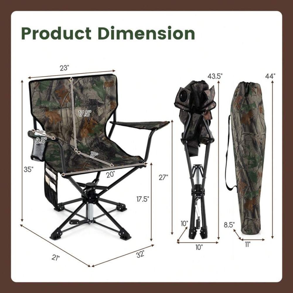 Krzesło myśliwskie z obrotową  – Outdoor Hunting Blinds recenzja i cena